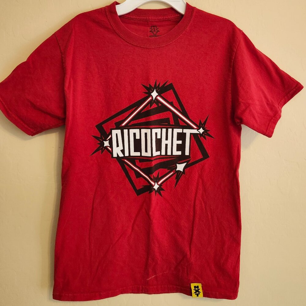 WWE NXT Ricochet Tee Red  Authentic Mens Size Small Vintage